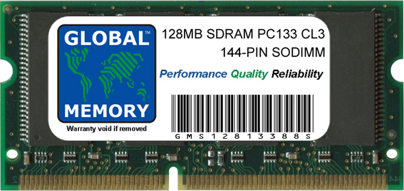 128MB SDRAM PC133 133MHz 144-PIN SODIMM MEMORY RAM FOR PACKARD BELL LAPTOPS/NOTEBOOKS